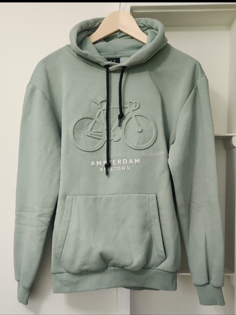 FOX Originals Amsterdam Biketown Embossed Bicycle Hoodie Sea Green Sage  S